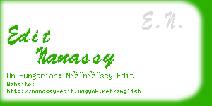 edit nanassy business card